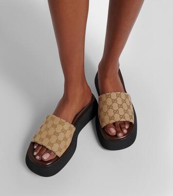 GG canvas platform slides | Gucci
