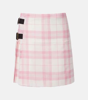Mini-jupe en laine mélangée à carreaux | Vivienne Westwood