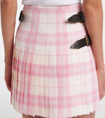 Mini-jupe en laine mélangée à carreaux | Vivienne Westwood