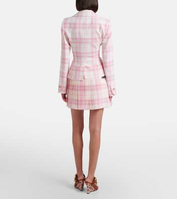 Mini-jupe en laine mélangée à carreaux | Vivienne Westwood