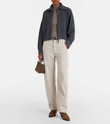 Cotton zip-up cardigan | Brunello Cucinelli