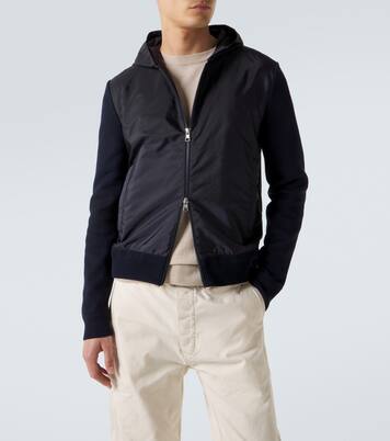 Tricot hooded cotton-blend jacket | Moncler