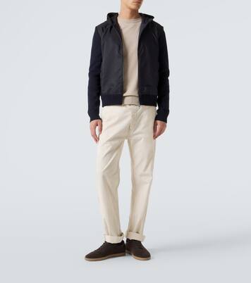 Tricot hooded cotton-blend jacket | Moncler
