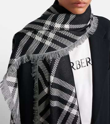 شال من الصوف والحرير Burberry Check | Burberry