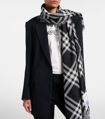 شال من الصوف والحرير Burberry Check | Burberry