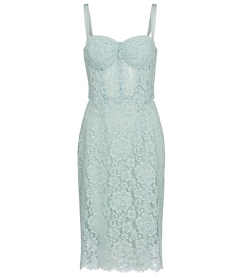 Robe en dentelle de coton mélangé | Dolce&Gabbana