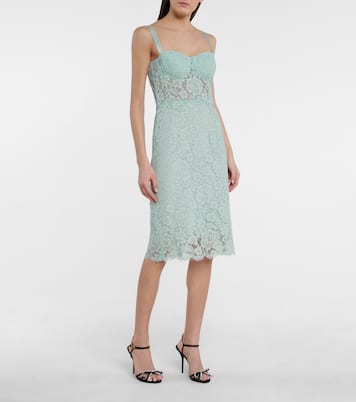 Robe en dentelle de coton mélangé | Dolce&Gabbana