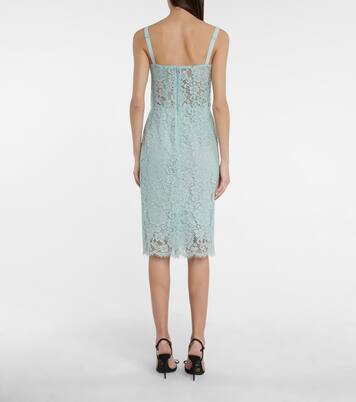 Robe en dentelle de coton mélangé | Dolce&Gabbana