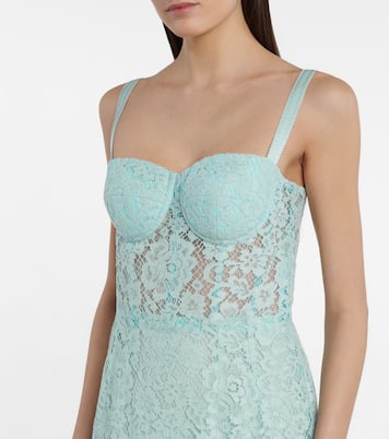 Robe en dentelle de coton mélangé | Dolce&Gabbana