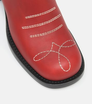 Leather knee-high boots | Miu Miu