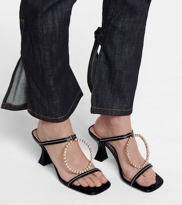 Sandalen aus Leder mit Kristallen | JW Anderson