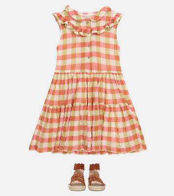 Nelly checked stretch-cotton dress | Morley