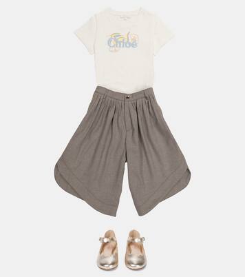 Jupe-culotte à carreaux | Chloé Kids