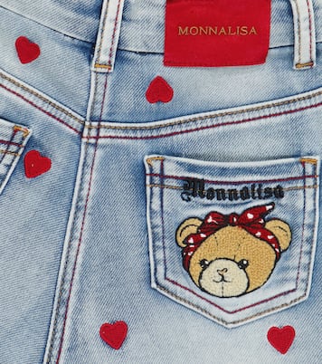 Embroidered denim shorts | Monnalisa