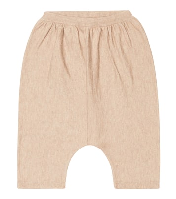 Baby Prunus knit cotton pants | Caramel
