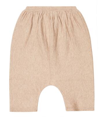 Baby Prunus knit cotton pants | Caramel