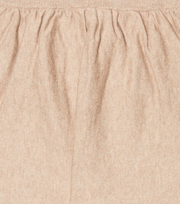 Baby Prunus knit cotton pants | Caramel