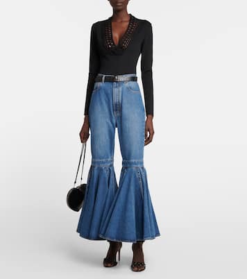 Cutout V-neck bodysuit | Alaïa