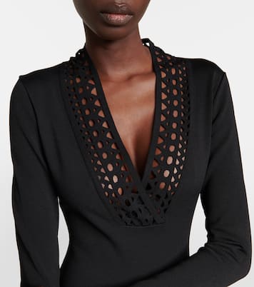 Cutout V-neck bodysuit | Alaïa