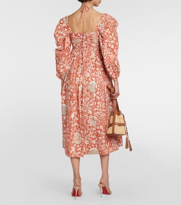 Robe midi Alessa imprimée en coton | Ulla Johnson