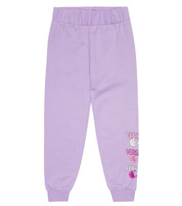 Safety Pin printed cotton sweatpants | Versace Kids