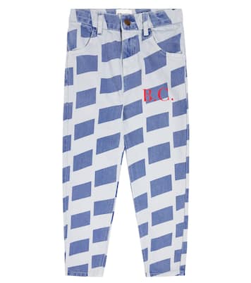 Checkerboard denim pants | Bobo Choses