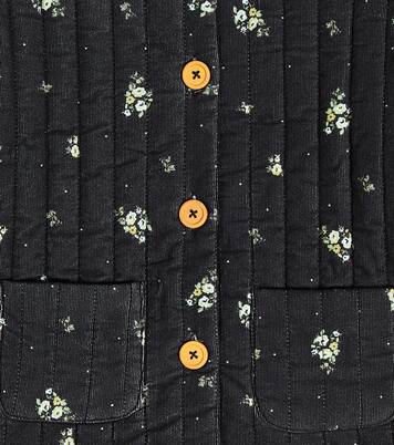 Anna floral corduroy puffer jacket | C'era Una Volta