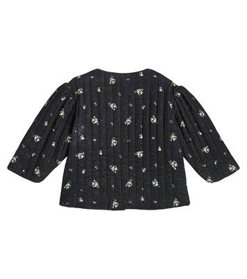 Anna floral corduroy puffer jacket | C'era Una Volta