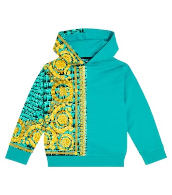 Baroccodile cotton jersey hoodie | Versace Kids