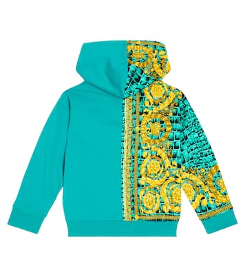 Baroccodile cotton jersey hoodie | Versace Kids