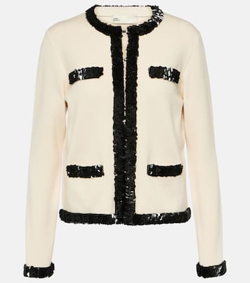 Kendra sequined wool-blend jacket | Tory Burch
