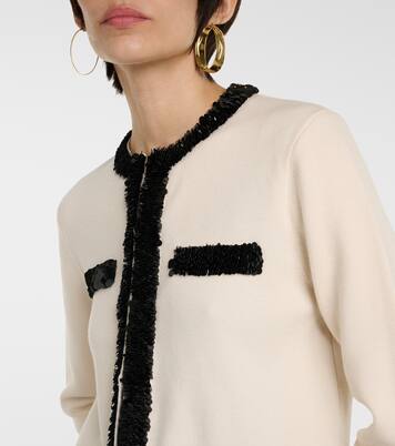 Kendra sequined wool-blend jacket | Tory Burch