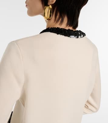 Kendra sequined wool-blend jacket | Tory Burch