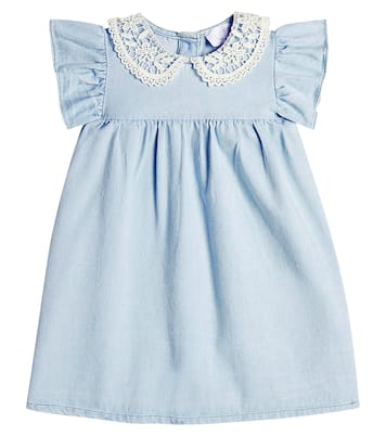 Baby Kleid Franca aus Chambray mit Spitze | C'era Una Volta