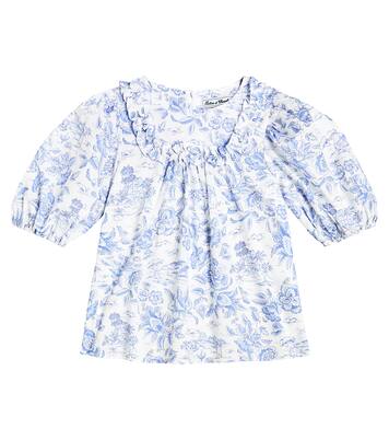 Floral puff-sleeve cotton top | Tartine et Chocolat