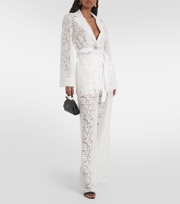 High-rise lace wide-leg pants | Dolce&Gabbana