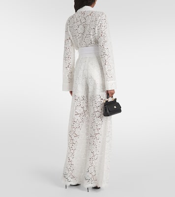 High-rise lace wide-leg pants | Dolce&Gabbana