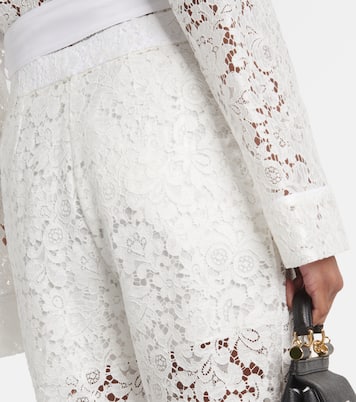 High-rise lace wide-leg pants | Dolce&Gabbana