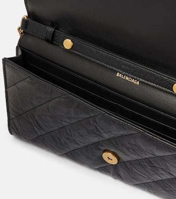 Portefeuille à chaîne Crush en cuir matelassé | Balenciaga