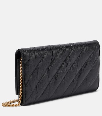 Portefeuille à chaîne Crush en cuir matelassé | Balenciaga