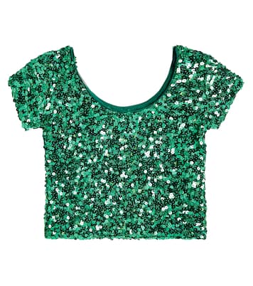 Crayfish sequined crop top | The Animals Observatory
