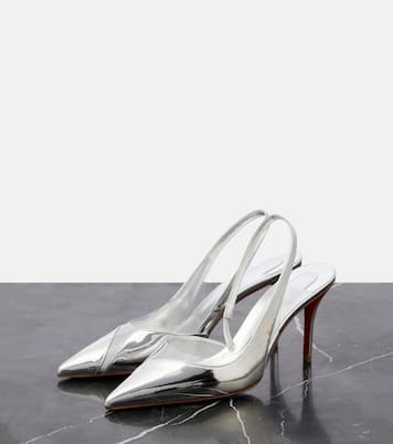 Posticha 80 metallic leather slingback pumps | Christian Louboutin