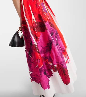 Robe longue en coton à encolure bardot | Erdem