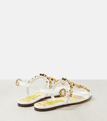 Verzierte Sandalen Majolica aus Lackleder | Dolce&Gabbana