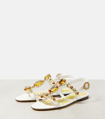 Verzierte Sandalen Majolica aus Lackleder | Dolce&Gabbana