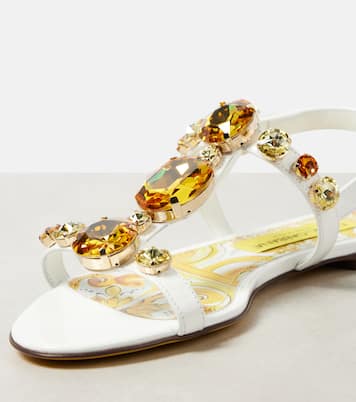 Verzierte Sandalen Majolica aus Lackleder | Dolce&Gabbana