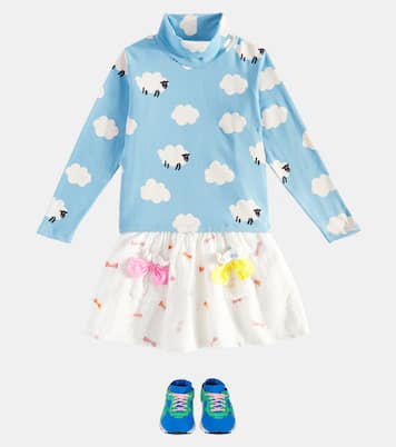 Printed cotton-blend turtleneck top | Stella McCartney Kids
