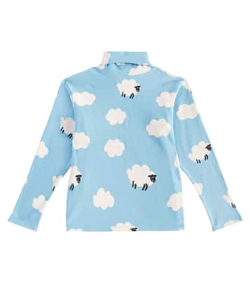 Printed cotton-blend turtleneck top | Stella McCartney Kids
