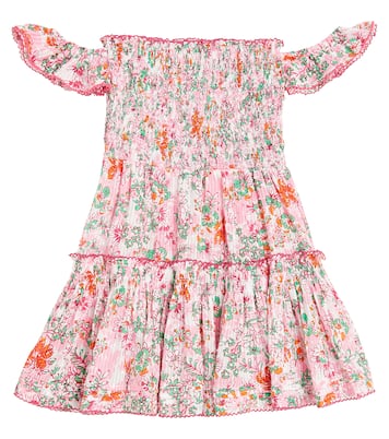 Aurora floral striped cotton dress | Poupette St Barth Kids