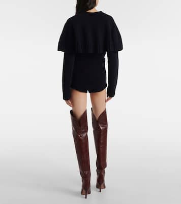 High-rise wool and cashmere shorts | Chloé
